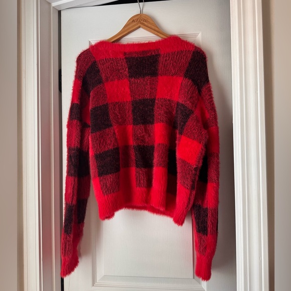 NWT Express Buffalo Plaid Sweater
Slouchy Christmas Size L - Picture 6 of 8